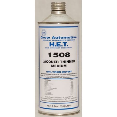 Grow Automotive LACQUER THINNER MEDIUM Quart 1508/04